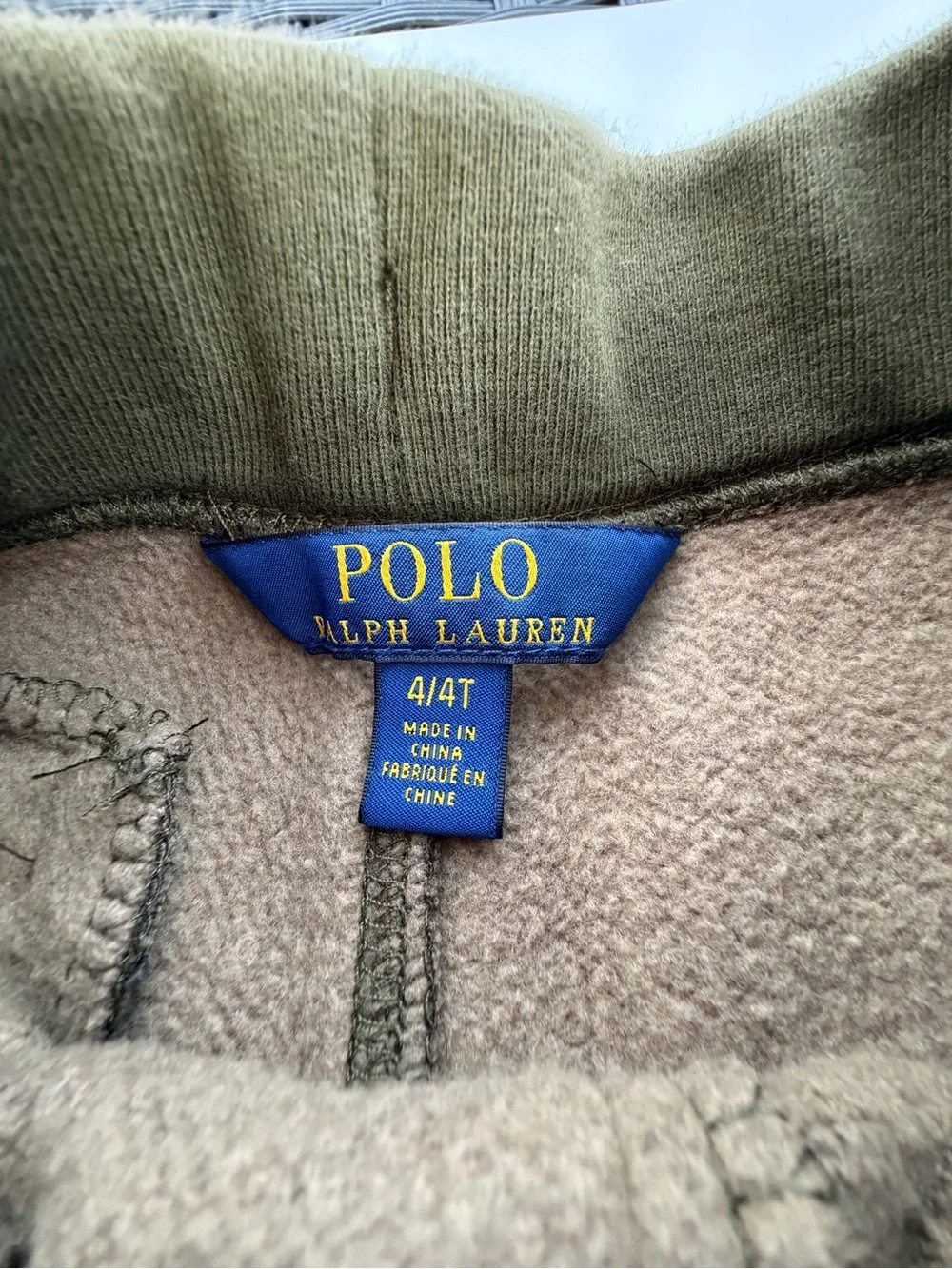 Polo Ralph Lauren Boys 4/4T Camo Fleece Jogger Sweatpants Orange Pony